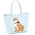 ハンドバッグ（柴犬）(アイスブルー／キャメル)