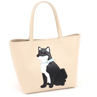 ハンドバッグ（柴犬）(ライトベージュ／ブラック【入荷予定日：1月25日】)