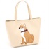 ハンドバッグ（柴犬）(ライトベージュ／キャメル)