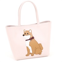 ハンドバッグ（柴犬）(ピンク／キャメル)