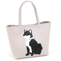 ハンドバッグ（柴犬）(ライトグレー／ブラック)