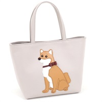 ハンドバッグ（柴犬）(ライトグレー／キャメル【入荷予定日：1月25日】)