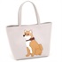 ハンドバッグ（柴犬）(ライトグレー／キャメル)