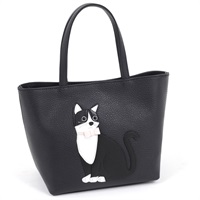 ハンドバッグ（ネコ）(ダークブルー／ブラック)