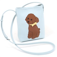 ショルダーバッグ（トイプードル）(アイスブルー／ブラウン)