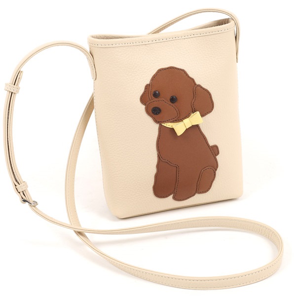 ショルダーバッグ（トイプードル）(ライトベージュ／ブラウン)