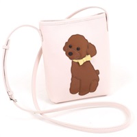 ショルダーバッグ（トイプードル）(ピンク／ブラウン)