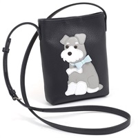 ショルダーバッグ（ミニチュア・シュナウザー）(ダークブルー／グレー)