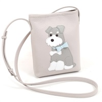 ショルダーバッグ（ミニチュア・シュナウザー）(ライトグレー／グレー)