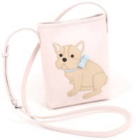 ショルダーバッグ（フレンチブル）(ピンク／ベージュ)