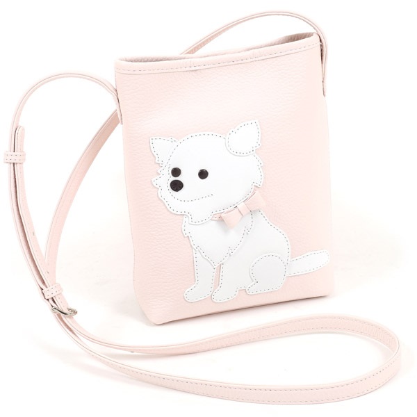 ショルダーバッグ（チワワ）(ピンク／ホワイト)