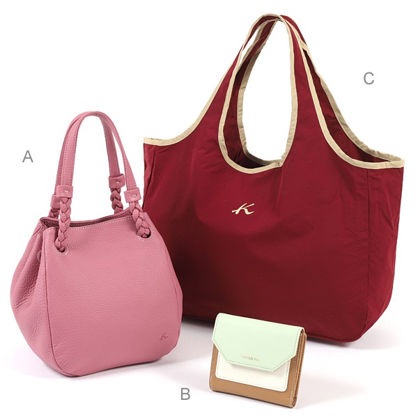 キタムラ 福袋2026【３点セット】((A)ピンク　(B)ライトグリーン　(C)ワイン)