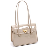 ハンドバッグ(ベージュ（エナメル）)