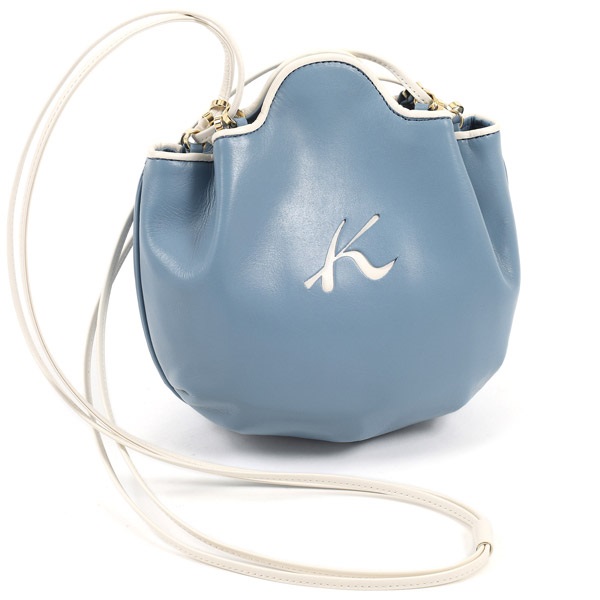 ショルダーバッグ(ブルーグレー／アイボリー)