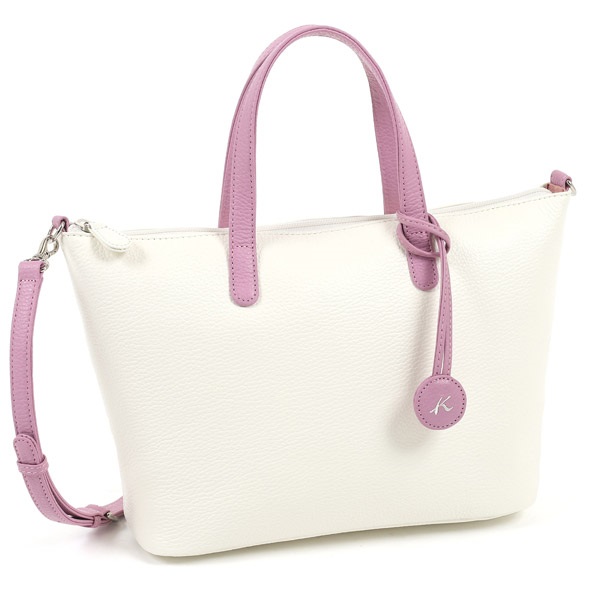 ２ｗａｙハンドバッグ(アイボリー／ピンク)