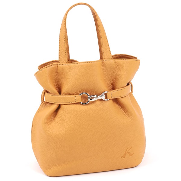 ハンドバッグ(キャメル／ベージュステッチ)