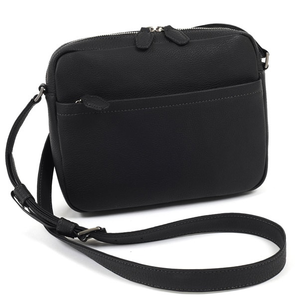 ショルダーバッグ(ブラック／グレーステッチ)