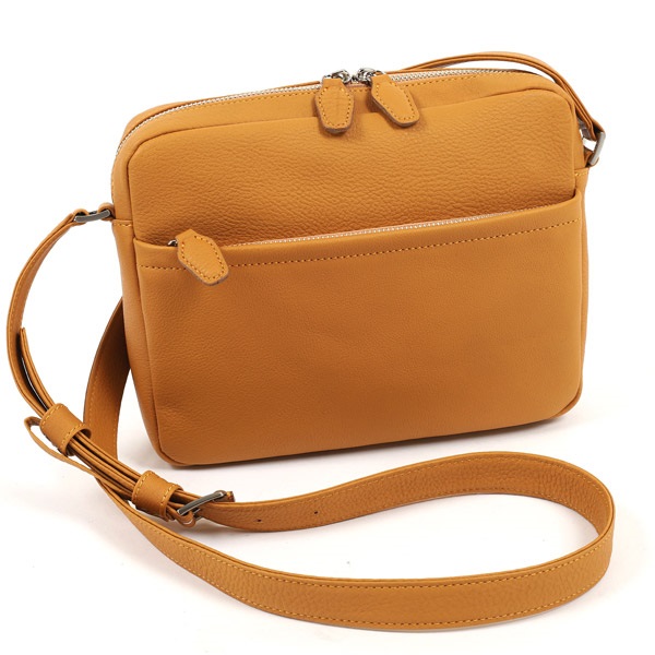 ショルダーバッグ(キャメル／オレンジステッチ)