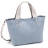 ２ｗａｙハンドバッグ(ブルーグレー／ライトグレー)