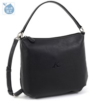 ２ｗａｙハンドバッグ(ブラック／サンドベージュステッチ)