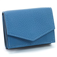 三折財布(ブルー／チャコールグレー)