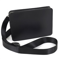 ２ｗａｙショルダーバッグ(ブラック／ダークグリーンステッチ)