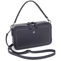 ２ｗａｙショルダーバッグ(ダークブルー／ホワイトステッチ【入荷予定日：10月24日】)