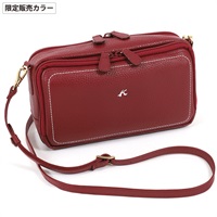 ショルダーバッグ(ワイン／ホワイトステッチ【WEB限定色】)