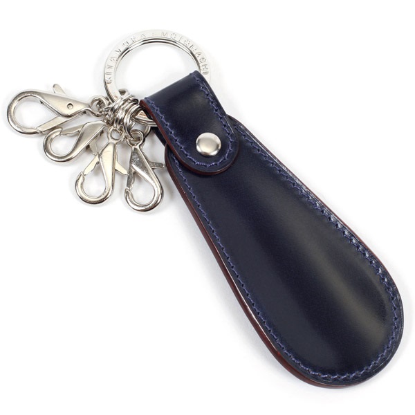 靴ベラ付きキーホルダー(ダークブルー)
