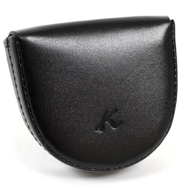 小銭入れ(ブラック／ダークグリーンステッチ)