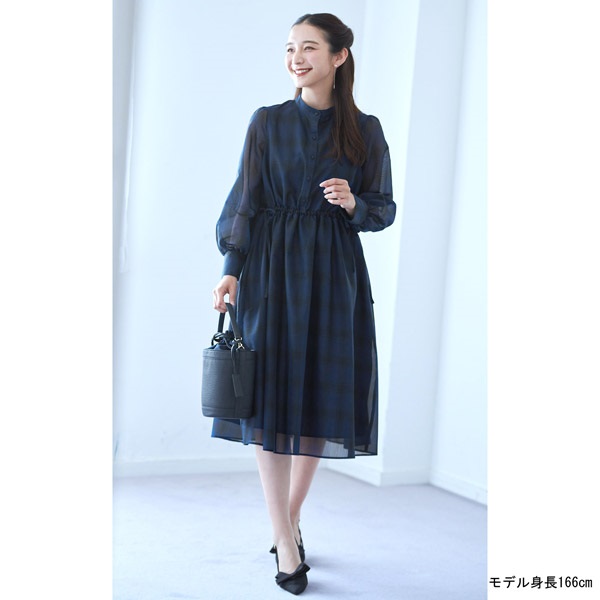 オーガンジーチェックワンピース｜キタムラオンラインショップ 