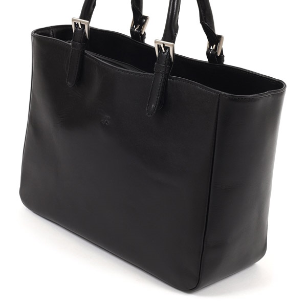 キタムラ シュリンクレザー ハンドバッグ 黒 キタムラ】シュリンクレザーB5サイズ対応フォルムチェンジハンドバッグ