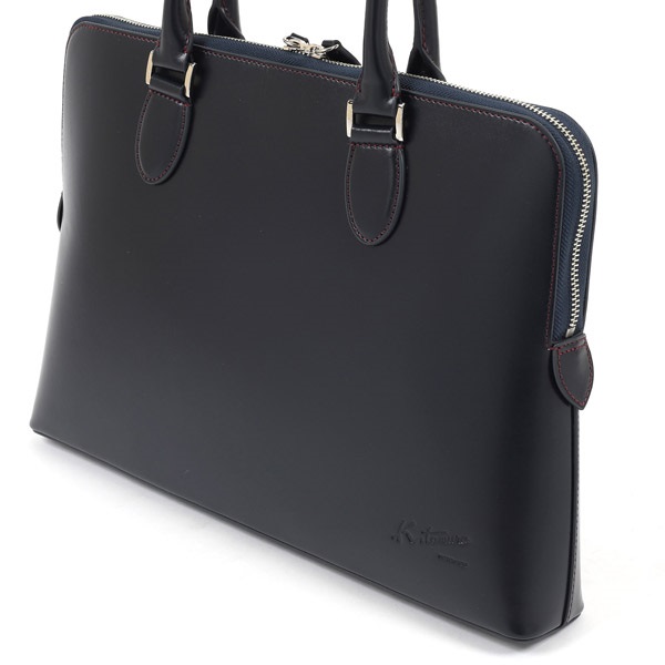 美品✨キタムラ　ブリーフケース　2way オールレザー　ステッチ　ブラック 美品】キタムラ ブリーフケース 2way オールレザー ステッチ