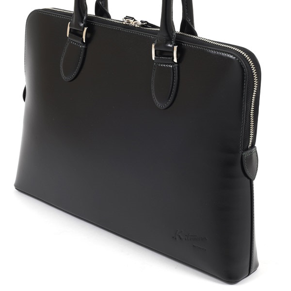 【美品】キタムラ　ブリーフケース　2way オールレザー　ステッチ　ブラック 美品】キタムラ ブリーフケース 2way オールレザー ステッチ