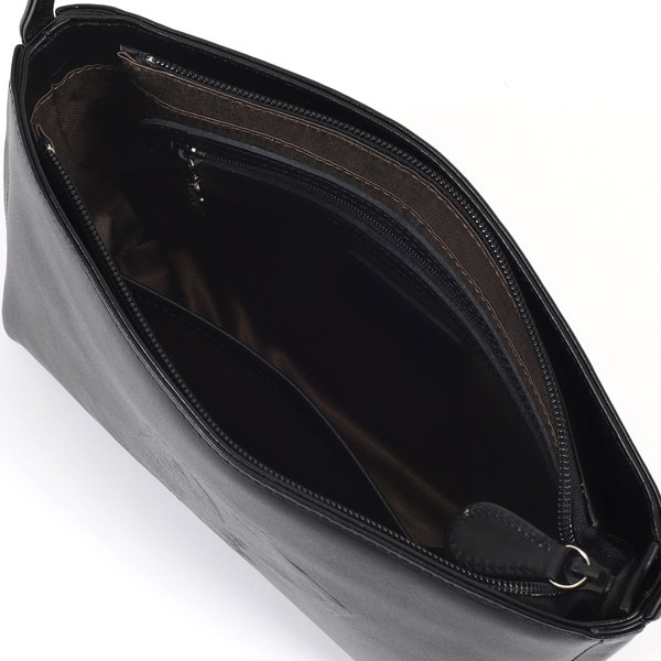 yukasanです。キタムラ ワンショルダーバッグ シボ革 レザー 黒